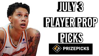 WNBA PRIZEPICKS TODAY | 6 BEST PROP PICKS | WEDNESDAY | 7/3/2024 | BEST PROPS | NBA BETTING |