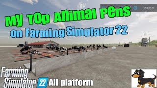 My Top Animal Pens on FS22 / ( Cow, Pig , Sheep and Chicken )