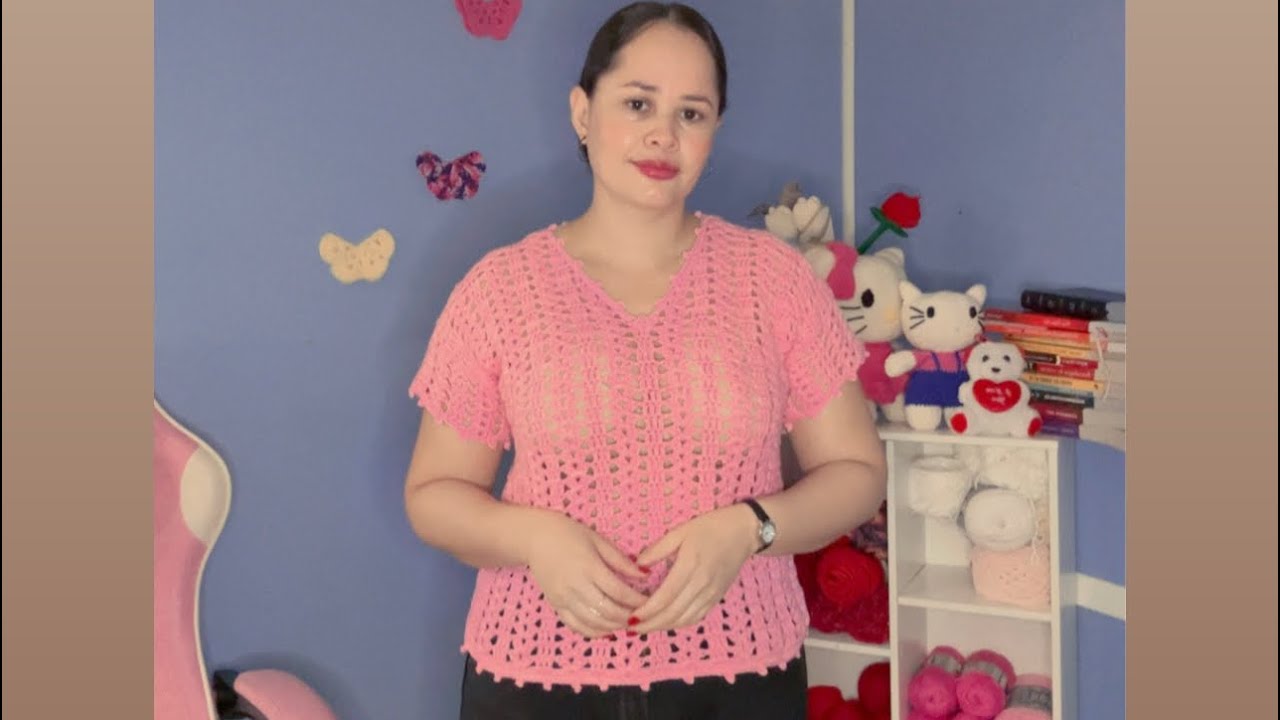 	“Blusa a Crochet con Punto Abierto | Tejido Rápido y Elegante 🧶💖”	#mauracrochet #crochet 