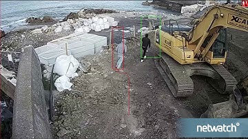 Netwatch In Action - Intruders on construction site run after audio warning