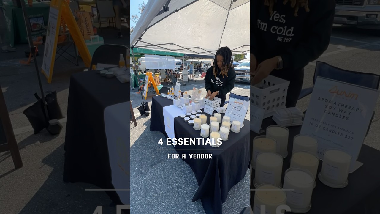 Pop Up Market Vendor Booth Essentials | Craft Fair booth set up