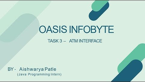 TASK 2 (Java Programming) - OASIS INFOBYTE
