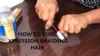 HOW TO HOW TO CURL XPRESSION BRAIDING HAIR by Gggg 33,711 views 8 years ago 9 minutes, 30 seconds