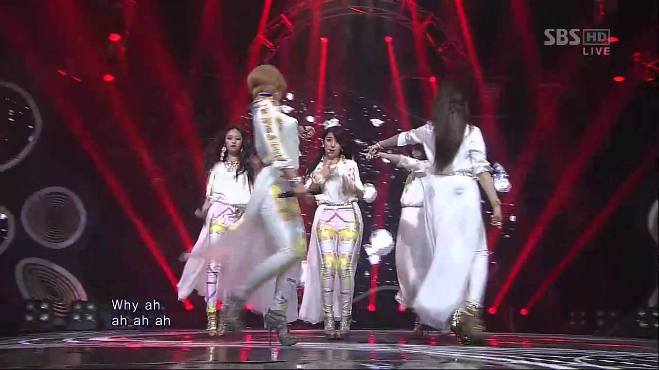 4 минуты [Volume Up] @SBS Inkigayo Популярная песня 20120422