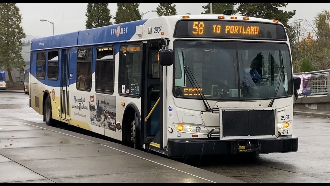 TriMet 2009 New Flyer D40LFR 2937 on line 58 YouTube