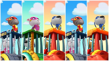 Talking Tom Hero Dash - Hero Tom vs Hero Angela vs Hero Hank vs The Rakoonz