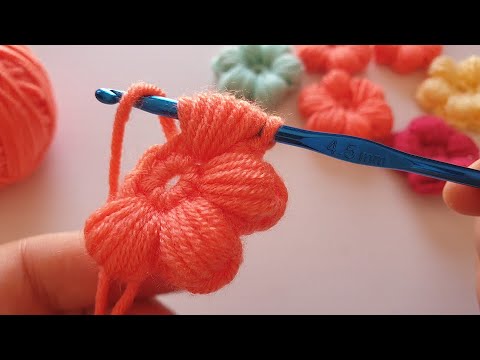 Crochet Puff Flowers Step by Step Guide for Beginners