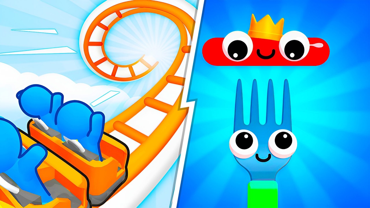 Runner Coaster VS Fork N Sausage - Full Levels Speedrun Gameplay (Android & iOS) Ep 884