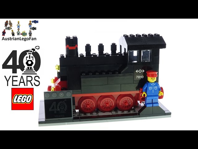LEGO 40370 Steam Engine 40 Lego Trains Anniversary Set - Lego Speed Build Review - YouTube