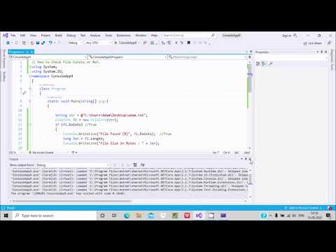 Check if a File Exists in C#