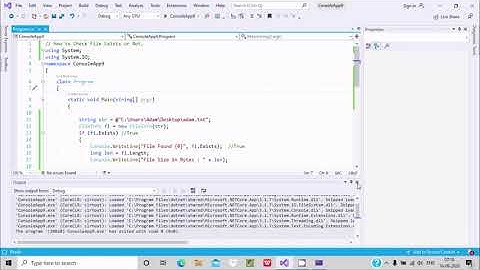 Check if a File Exists in C#