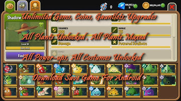 [No Root] Plants vs Zombies 2 V9.5.1 pp.dat/Android Save Game | Unlimited Gems,Coins,All Paid Plants