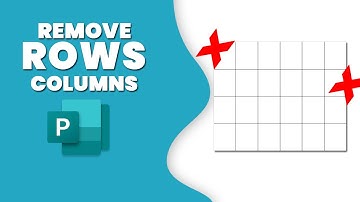 How to remove rows and columns in publisher