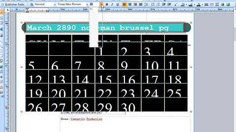 Edit/formatting objects in Microsoft office publisher website designing pt 1