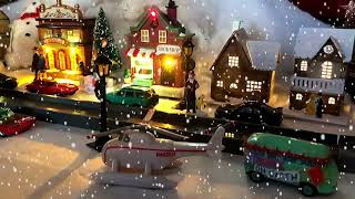 Cars and Railway engines  in the Christmas Village 2022