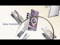 S25 Ultra Magsafe Case with Lens Flip Cover &amp; 360° Spin Stand