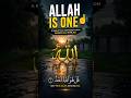 Allah Is One ☝️ | A Beautiful Reminder from Surah Al-Ikhlas 🌙✨Hashtags:#AllahIsOne #