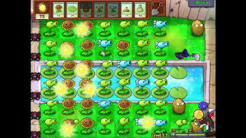 Plants vs Zombies Level 3-1 to 3-10