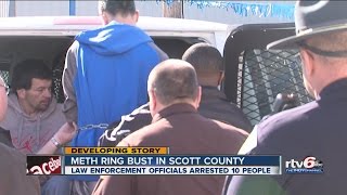 DEA and local police agencies arrest 10 people in meth bust