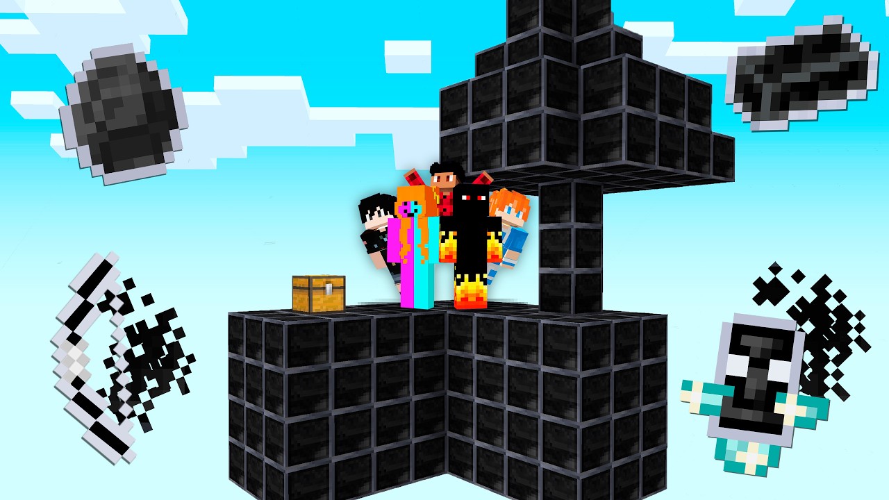 Sobrevivendo em Apenas 1 SKYBLOCK de AVARITIA com os Amigos no Minecraft