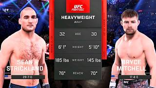 Sean Strickland vs Bryce Mitchell FULL FIGHT | UFC 5 AI Simulation Gameplay (CPU vs CPU)