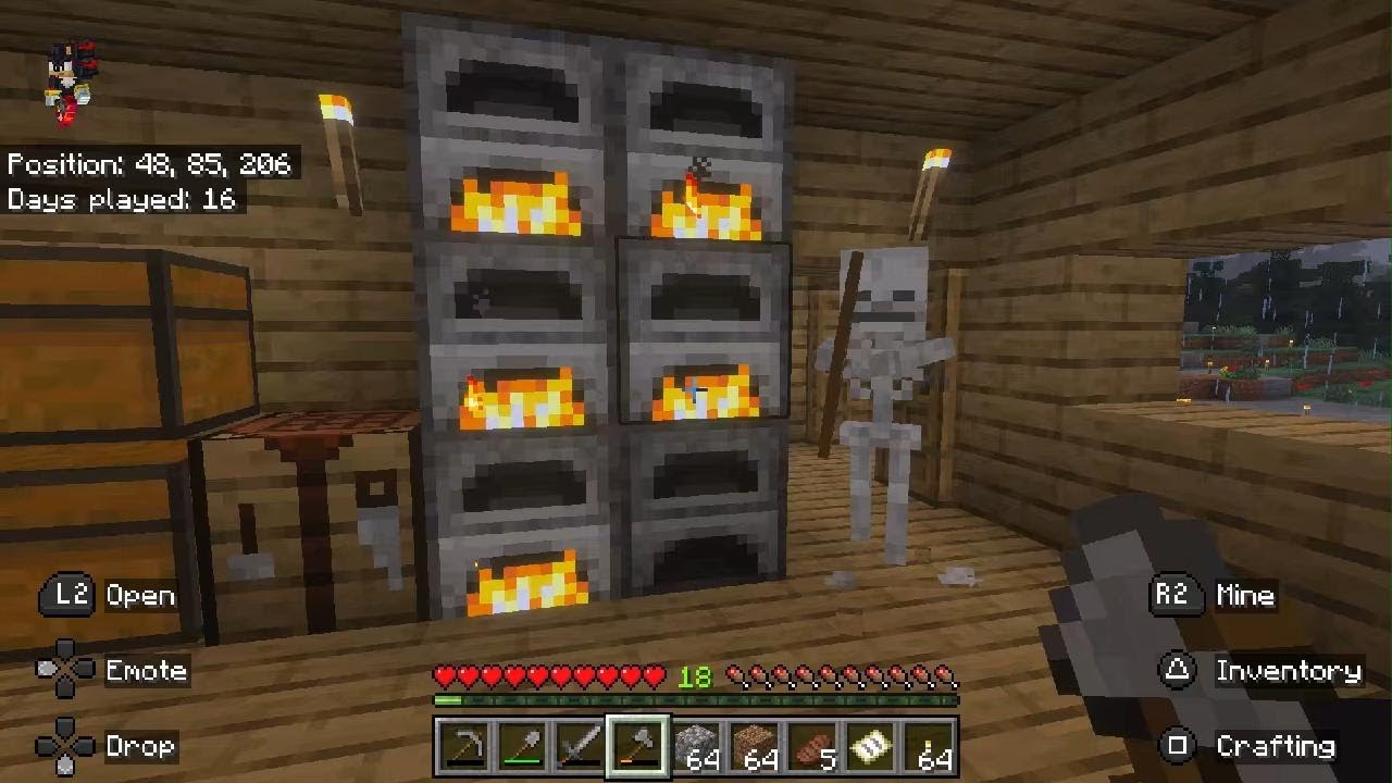 Acquiring and crafting glass to set flat windows... Shadow's Survival World Part 11 - Minecraft