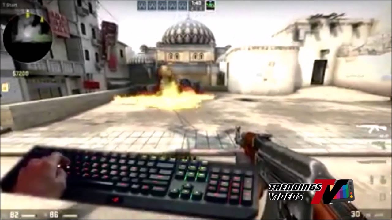Razer Blackwidow Chroma Keyboard LIGHTS UP on CS GO situations - YouTube