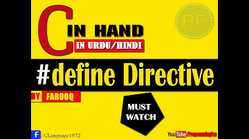 What is #define Directive in C Language By Farooq Ahmed