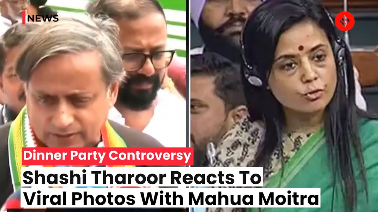 Cigar, champagne and hugs; Mahua Moitra trolled for viral dinner party pics  with Shashi Tharoor - INDIA - GENERAL