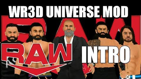 Wrestling Revolution 3d | Wr3d | Wr3d Universe Mod | RAW Intro.