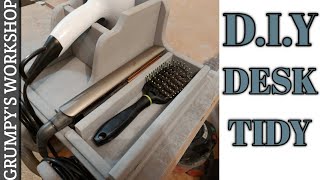 D.i.y Desk Tidy for hairdryer, straighteners & brush