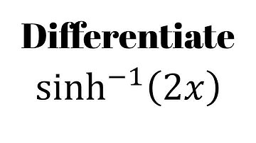 Derivative with an inverse hyperbolic function