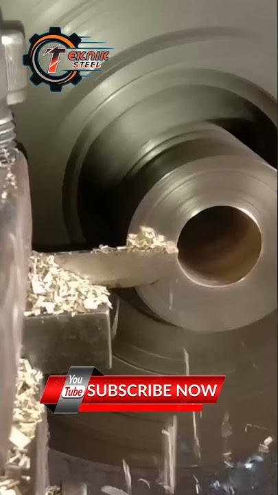 ini lo cara memotong pipa bronze ab 2 yang cepat dengan mesin bubut manual
