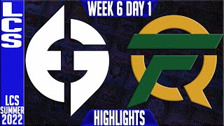 EG vs FLY Highlights | LCS Summer 2022 W6D2 | Evil Geniuses vs FlyQuest