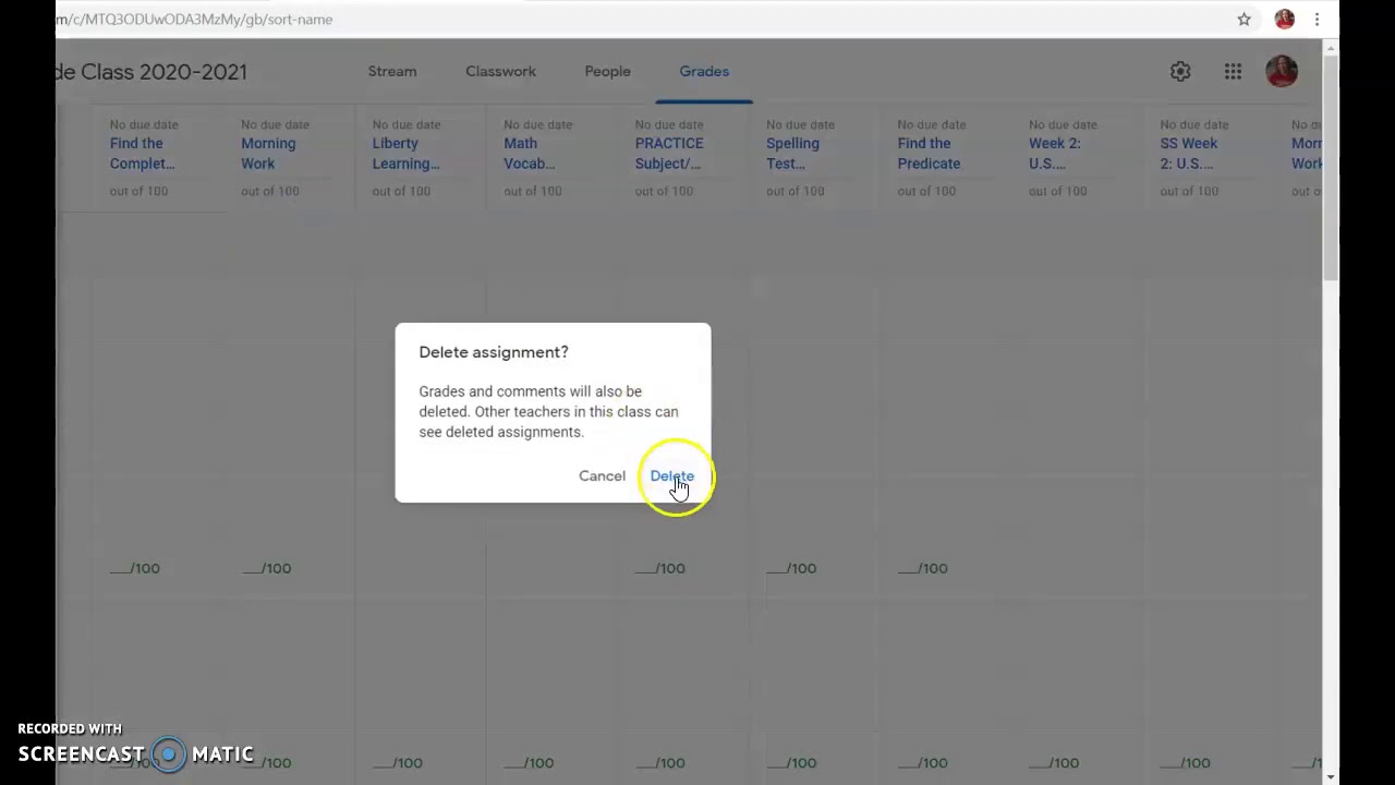 how-to-delete-grades-from-google-classroom-youtube