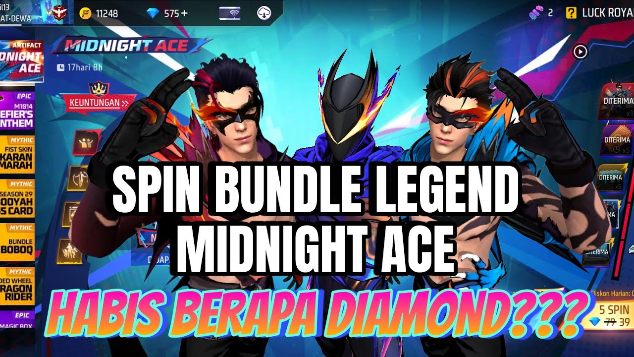 SPIN BUNDLE LEGEND MIDNIGHT ACE 🔥🔥 BUTUH BERAPA DIAMOND???