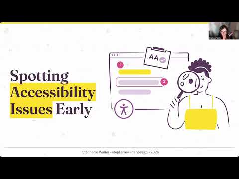 Spotting Accessibility Issues Early with Stéphanie Walter September 1st, 2026