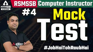 RSMSSB Computer Instructor 2022 | Live Class | Computer Mock Test | by CK Sir #4