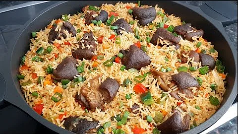 How to Cook the Most Delicious Goat Meat Fried Rice| Asun Fried Rice