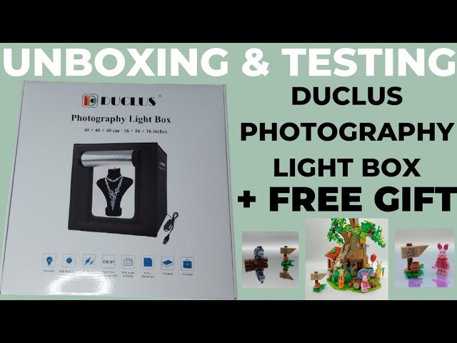 Light Box Photography, DUCLUS Portable Photo Studio Light Box, 12 inch x 12 inch Professional Mini Photo Box with Lights, Size: 30 cm, Black