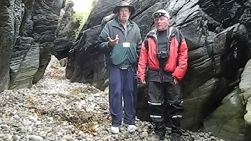 Rare glimpse of the historic & secret McAfee Clan beach cave on the remote Isle of Colonsay Scotland