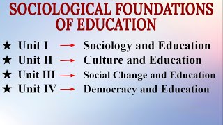 "Sociological Foundations of Education (Complete Syllabus) #BEd #SociologyOfEducation #Unit-1,2,3,4 screenshot 5