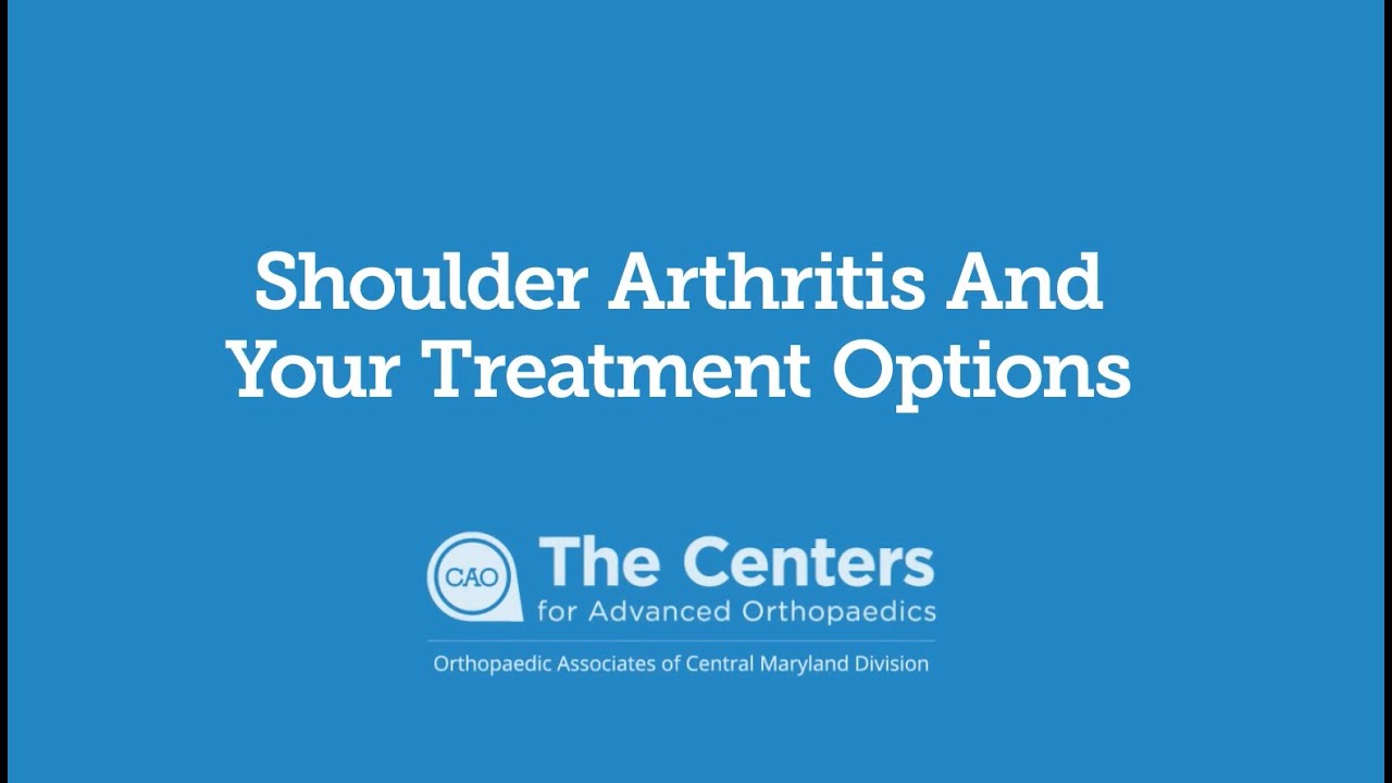Dr. Sam Sydney Shoulder Arthritis and Your Treatment Options YouTube