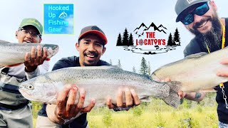 Shore Fishing Big Rainbow Trout