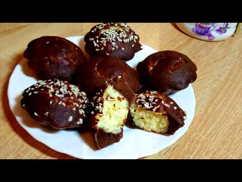 Шоколадный кекс с кокосовыми шариками/Chocolate cake