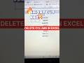 how to delete columns in excel #shorts #excel #exceltips #exceltricks #exceltutorial #trend #short
