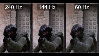 Watch This Video Before Switching To A 144Hz Monitor!CSGO Slow Motion Gameplay At 240Hz,144Hz,60Hz!