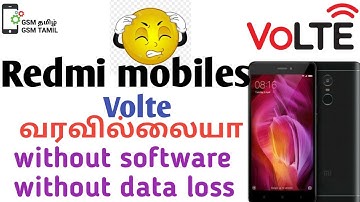 How to solve VoLTE problem in REDMI NOTE 4 gsm tamil tech
