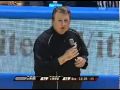 Pitt vs. WVU Backyard Brawl - Coach Huggins yells at WVU fans for throwing objects on court (2-3-10)