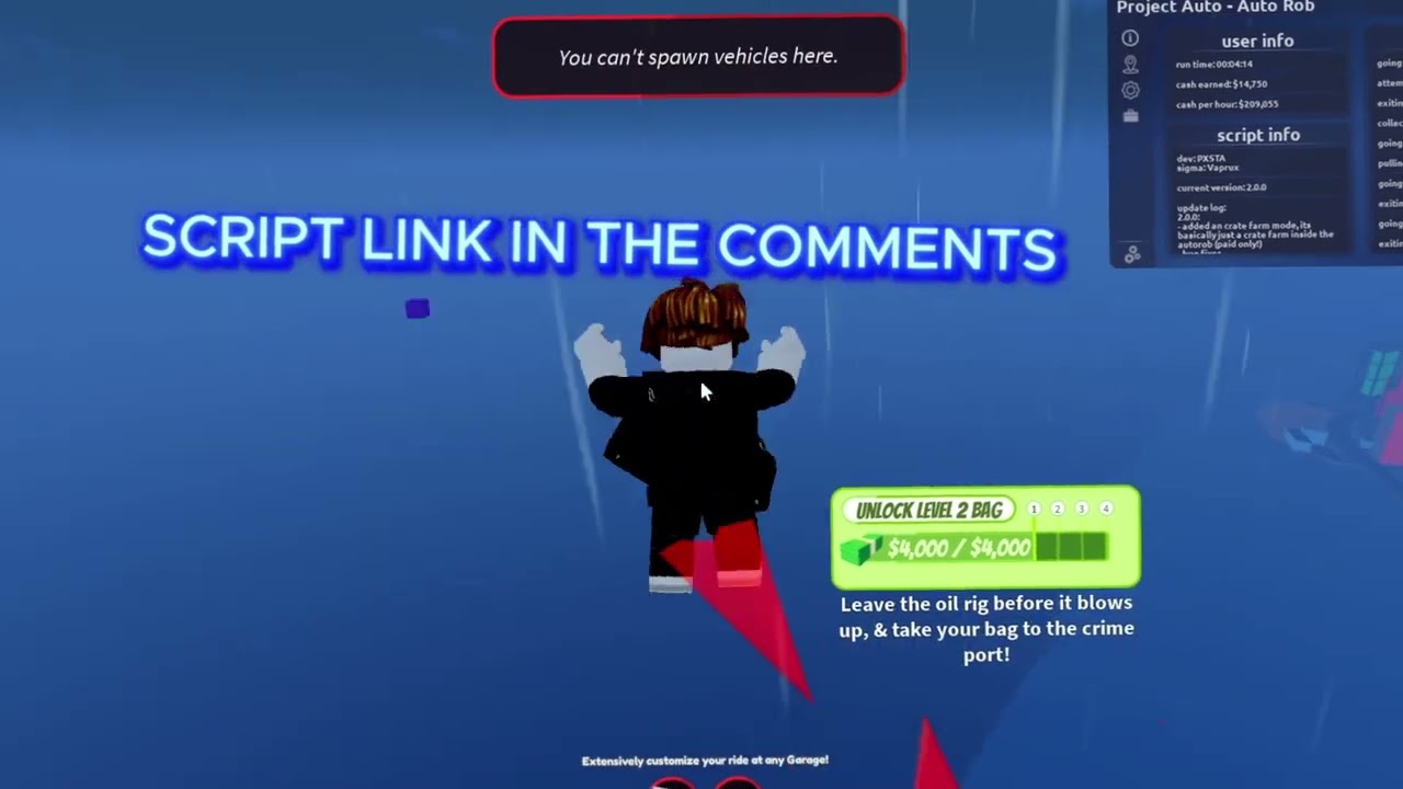 FREE Jailbreak AutoFarm, AutoRob, Kill Aura, Server Hop Script *NO KEY*  INFINITE MONEY! ROBLOX!